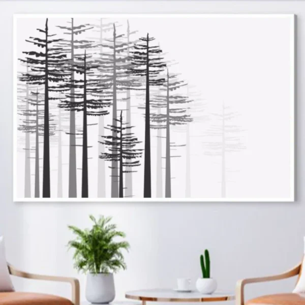 Forêt en noir et blanc-