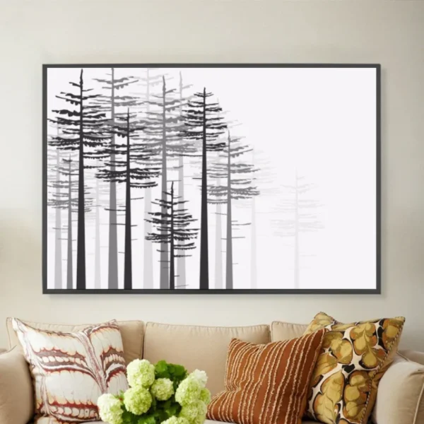 Forêt en noir et blanc--