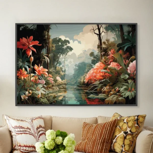 Jardin tropical enchanté-