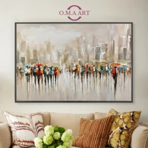 La ville sous la pluie-