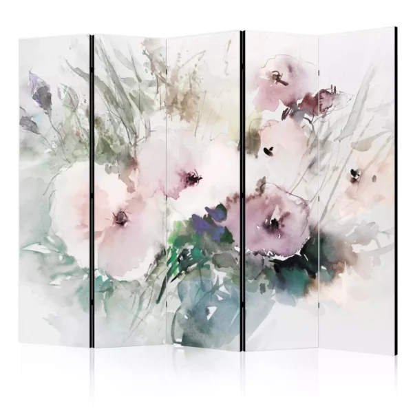 Paravent intérieur Fleurs aquarelles