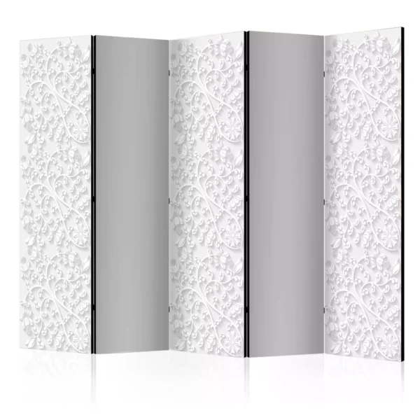 Paravent intérieur Motif en fleurs blanches
