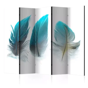 Paravent intérieur Plumes bleues