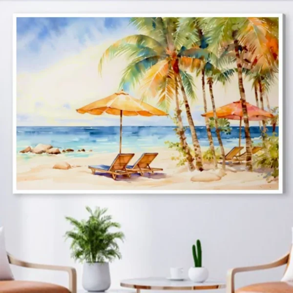 Plage paradisiaque tropicale--