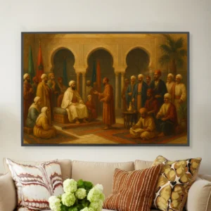 Tableau historique marocain – Scène royale Tableau historique marocain – Scène royale