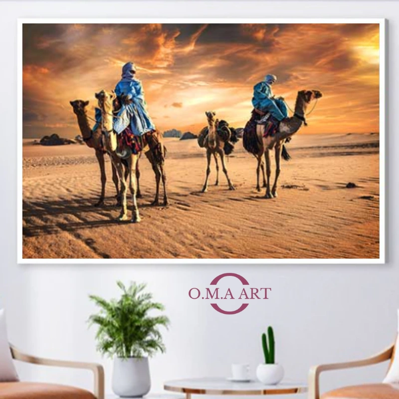 Tableau oriental – Paysage désert 3 Tableau oriental – Paysage désert – Image 3