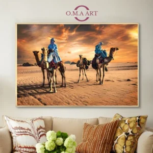 Tableau oriental – Paysage désert