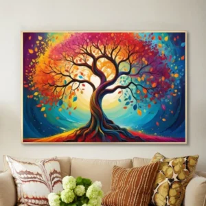 arbre coloré et lumineux