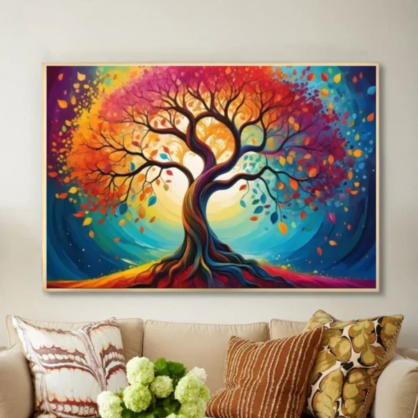 arbre coloré et lumineux