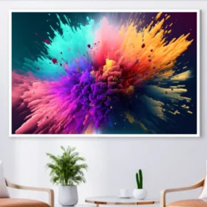 explosion de poudre multicolore--