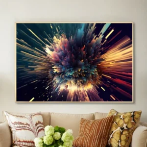 explosion lumineuse en profondeur