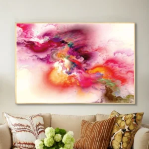nuage rose et rouge abstrait