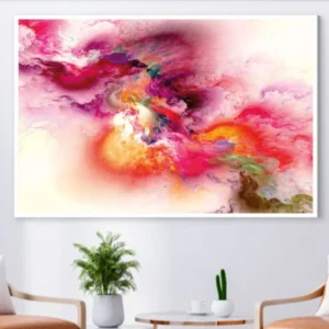 nuage rose et rouge abstrait-