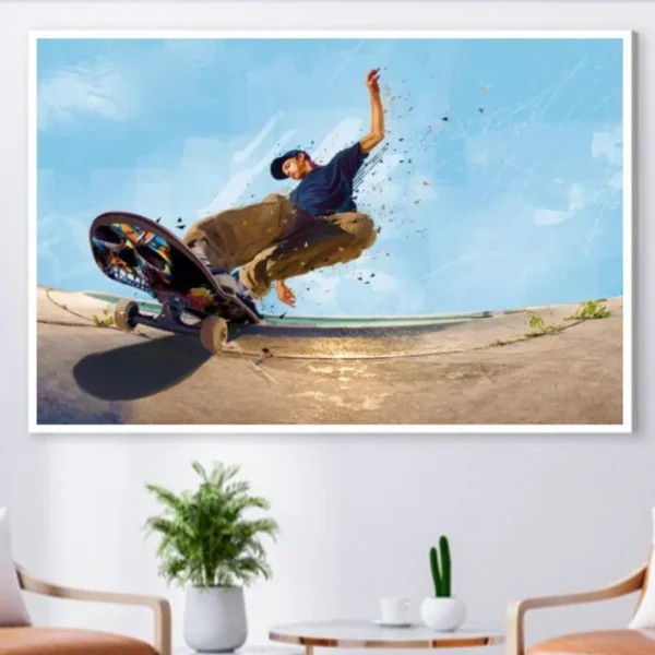 skateur en action-